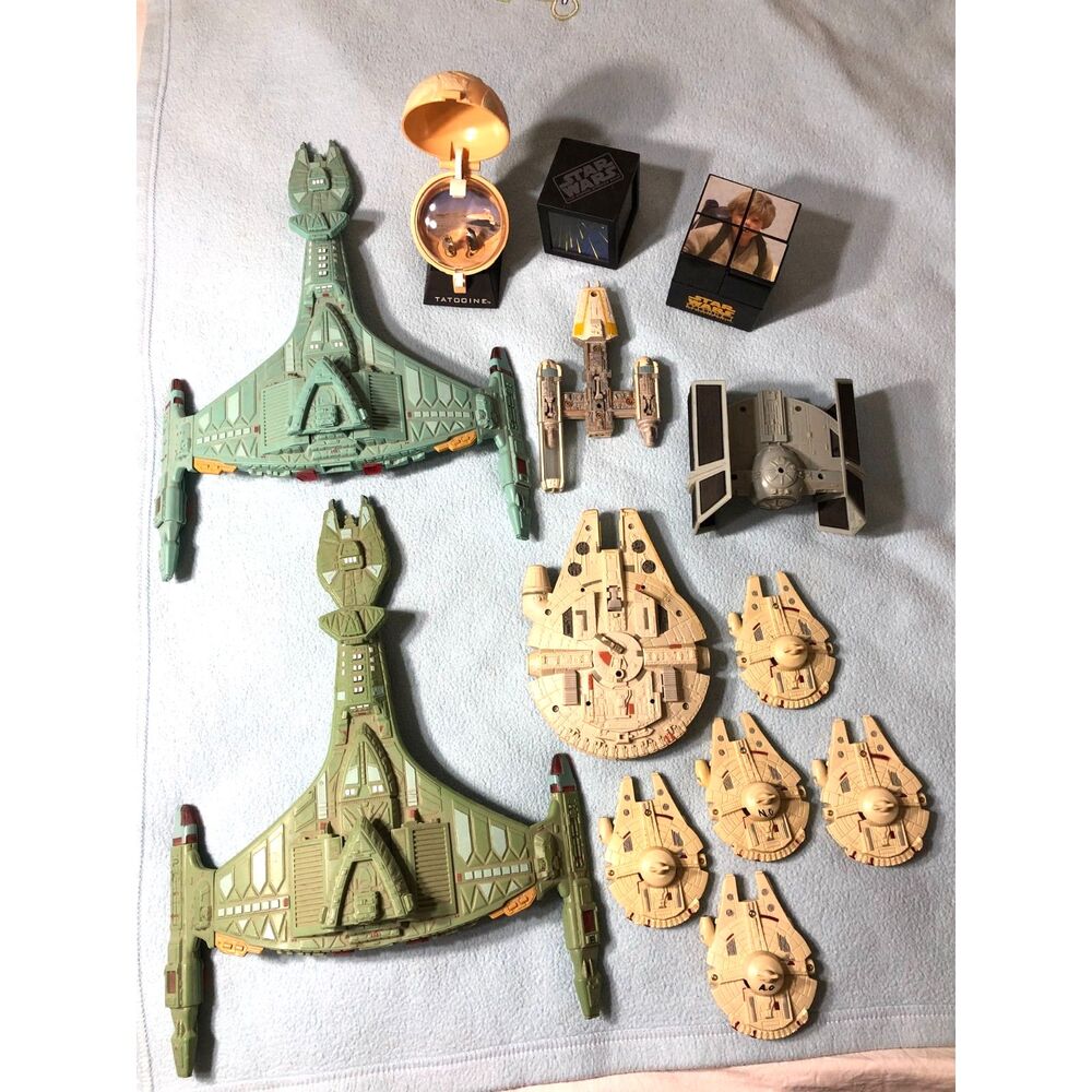Vintage Star Wars Micro Machines Lot Action Fleet Millennium Falcon Star Trek